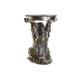 DKD Home Decor Mesita Auxiliar Steampunk Gris Multicolor 36 x 51 x 33 cm