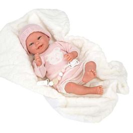 Muñecas Arias Muñeca Reborn Adriana con Manta y Chupete (Muñeco con Peso) 40 cm Español