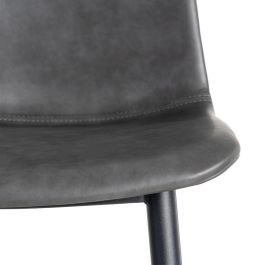 Silla Negro Metal / Simil Piel