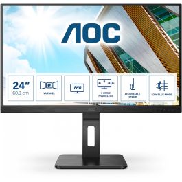 AOC 24P2QM Monitor VA 23.8" Full HD 1920x1080 75Hz 4ms HDMI DVI DP VGA Altavoces Pivot Negro