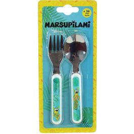 Fun House AAABH72543 - Vajilla Marsupilami: Vaso 220ml, Taza 350ml, Cubiertos y Peluche 18cm