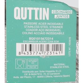 Quttin Escurridor Colador de Acero para Cocina, 22 cm diámetro x 8.5 cm alto (24 Unidades)
