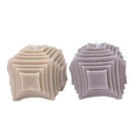 DKD Home Decor Vela Urban de Cera, 210 gramos, Colores Gris y Beige, Dimensiones 8x8x7 cm - Pack de 8 Unidades para Decoración del Hogar Precio: 14.69000016. SKU: B18DEVLPM3
