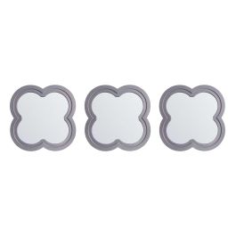 Set 3 Espejos Plastico Flor Plateado Giftdecor 78X26CM (6 Unidades) Set 3 Espejos Plastico Flor Plateado Giftdecor 78X26CM (6 Unidades)
