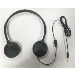 Elbe AU-789-CC Auricular Diadema Ultraligero Negro Cable 1,2M Sonido Claro y Natural