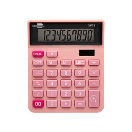 Calculadora Liderpapel Sobremesa Xf23 10 Digitos Solar Y Pilas Color Rosa 127x105x24 mm