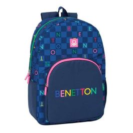 Mochila Escolar Benetton Damero Azul marino 30 x 46 x 14 cm Precio: 21.49999995. SKU: B1D4DY7KFG