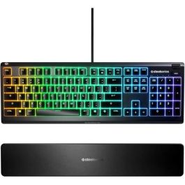 Teclado mecánico para juegos - STEELSERIES - APEX 3 - Ultra silencioso - Negro