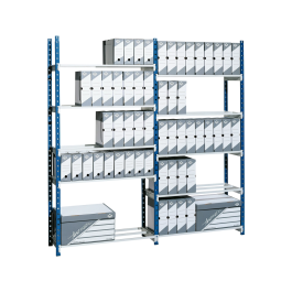 Paperflow Estantería Metálica Azul 5 Estantes Ultrarresistentes 180 kg por Estante 200x100x35 cm