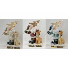 DKD Home Decor Figura de Navidad Moderna con Luz LED, Resina Verde Gris, Pack de 3 Unidades, Medidas 11x23.5x18 cm, Modelos Surtidos Precio: 27.48636. SKU: B19PJR5BZX