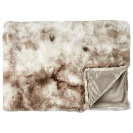 Home Deco Factory Manta Marrón Imitación Piel 140x200 cm Suave