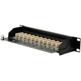 Digitus Patchpanel 12 Puertos Cat5e Apantallado RJ-45 Negro 1U Montaje en Bastidor EIA/TIA 568 ISO/IEC DIS 11801