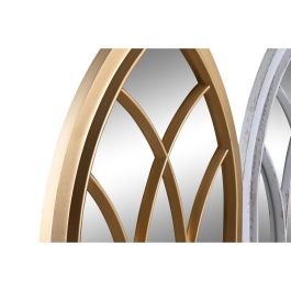 Espejo de pared DKD Home Decor Cristal Dorado Blanco Polipropileno Cottage Ventana (2 Unidades) Espejo de pared DKD Home Decor Cristal Dorado Blanco Polipropileno Cottage Ventana (2 Unidades)