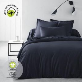 Today TOD3574643510082 Sábana Bajera Ajustable de Algodón Orgánico Azul Marino para Cama King Size 180x200x30 cm