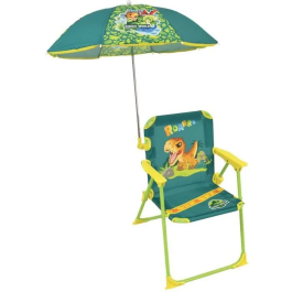 Fun House Silla Plegable de Camping Jurassic World Dinosaurio para Niños - H.38.5 x W.38.5 x D.37.5 cm