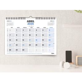 Calendario Pared Liderpapel Clasico 2025 Espiral 44x32 cm Papel 128 gr