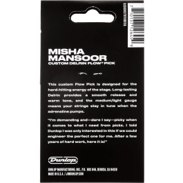 Dunlop Pack 6 Púas Delrin Flow® Misha Mansoor - 0,65 Mm