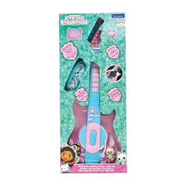 LEXIBOOK Guitarra Electrónica La Casa de Muñecas de Gabby 67cm con 6 canciones, 2 ritmos y efectos de luz