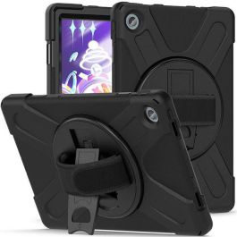 eSTUFF TB-125F/TB-128F Funda Defender a Prueba de Golpes para Lenovo TAB M10 Plus Gen 3 10.6 2022 - Negra con Correa de Mano y Hombro