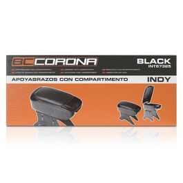 Abc Apoyabrazos Universal Negro Cs10 INT67325 para Coche con Compartimento y Portabebidas