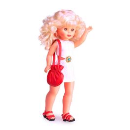 Nancy Nal20000 Colección Evasión Muñeca Reedición Años 70 con Vestido Blanco y Cazadora Roja