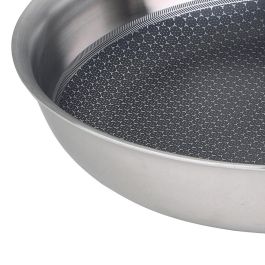 Masterpro Sarten de acero inoxidable Hi-Tech 3 Ø20 cm Bgmp-1630, antiadherente, inducción, gas, vitrocerámica
