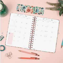 Finocam Agenda E10 Moniquilla Espiral Doble 155x212 mm Tapa Dura Dalia 2025-2026