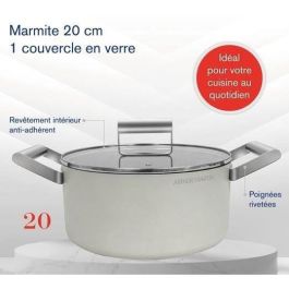 Olla - ARTHUR MARTIN - AM0063 - 20 cm con tapa - Aluminio forjado - Todas las fuentes de calor, incluida inducción + horno Olla - ARTHUR MARTIN - AM0063 - 20 cm con tapa - Aluminio forjado - Todas las fuentes de calor, incluida inducción + horno