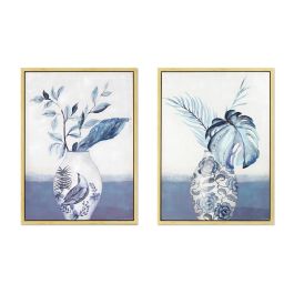 DKD Home Decor Cuadro Oriental Diseño Jarrón Azul Blanco Lienzo y Ps 80x60 cm (Pack de 2 Unidades) Precio: 80.8900004. SKU: S3013725
