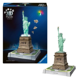 Ravensburger Estatua de la Libertad 3D Iluminada Rompecabezas RAV12008027