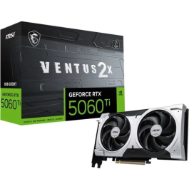 MSI Tarjeta Gráfica GeForce RTX 5060 Ti VENTUS 2X PLUS 8GB GDDR7 PCIe 5.0 Precio: 914.58999984. SKU: B1CTHR5X24