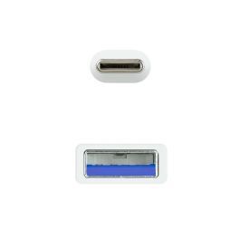 Cable USB-C a USB NANOCABLE 10.01.4000-W Blanco 50 cm (1 unidad)