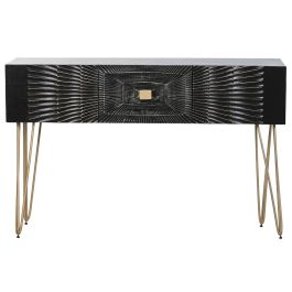 Consola Home ESPRIT Negro Dorado 120 x 38 x 76 cm Consola Home ESPRIT Negro Dorado 120 x 38 x 76 cm