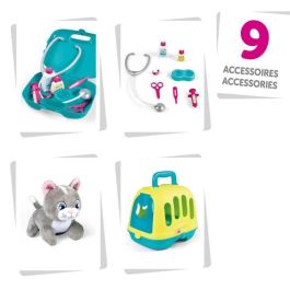 Smoby Carrito Veterinario de Juguete con Ruedas y Accesorios: Jeringa, Termómetro, Estetoscopio, Tijera para Niños Smoby Carrito Veterinario de Juguete con Ruedas y Accesorios: Jeringa, Termómetro, Estetoscopio, Tijera para Niños