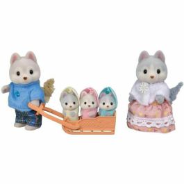 Sylvanian Families Juego Figuras La Familia Husky - Set de 5 personajes articulados: Mamá, Papá y 3 Trillizos con Ropa Extraíble Precio: 39.49999988. SKU: S7158334