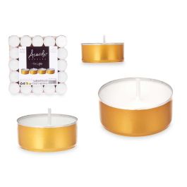 Set 50 Tealights 4 Horas Oro Acorde 19X3CM (20 Unidades) Set 50 Tealights 4 Horas Oro Acorde 19X3CM (20 Unidades)