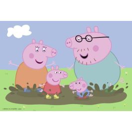 Ravensburger Puzzle Peppa Pig Vida familiar, Set de 2 Rompecabezas de 24 Piezas cada uno para Niños +4 años con Afiches.