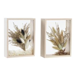 DKD Home Decor Decoración Shabby Beige y Marrón de Flor Seca y MDF 6x21x16 cm - Set de 2 Unidades Precio: 37.50000056. SKU: S3039280