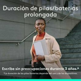 Teclado Bluetooth Logitech 920-013011 Qwerty Español Gris Blanco/Gris