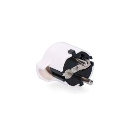 Edm Clavija 2p+t Tipo F, 16A 250V~, Salida 90°, Blanca