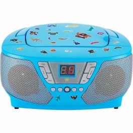 Reproductor de Radio CD Portátil - BIGBEN INTERACTIVE - CD60BLSTICK - Azul + Pegatinas