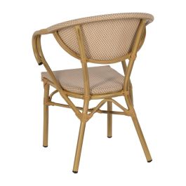 Silla Beige Aluminio-Textileno Exterior 57 X 58,50 X 82 cm