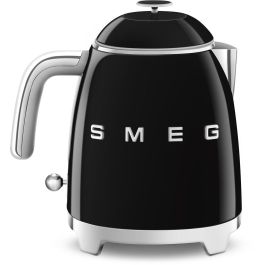 Smeg KLF05BLEU Mini Hervidor de Agua Negro, 0,8 L, 1400 W, Acero Inoxidable