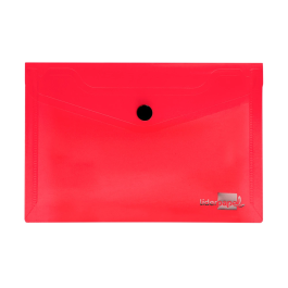 Liderpapel Carpeta Dossier con Broche Polipropileno DIN A6 Rojo Transparente