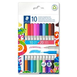 Staedtler Rotuladores Noris 3280 Doble Punta, 10 Unidades, 20 Colores, Punta Fina y Gruesa, Estuche Reciclado Precio: 4.49999968. SKU: B1D8P5V96B