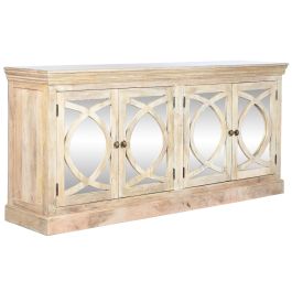 DKD Home Decor Buffet Toscana 45 x 90 x 200 cm Blanco Natural Madera Maciza Mango Espejo Hecho a Mano 4 Puertas 2 Estanterias Precio: 877.68999956. SKU: B16EPW4E5V