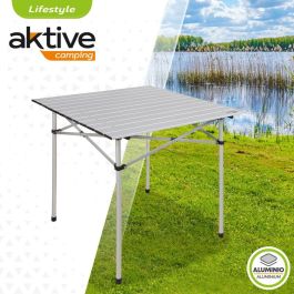 Mesa Plegable Aktive Plateado Aluminio 70 x 70 x 70 cm (4 Unidades)