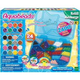 Aquabeads Mega Recarga 31502 Pearls con 2400 Perlas y 24 Colores