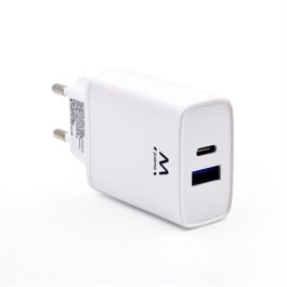 Ewent EW1321_R1 Cargador Universal 20W Carga Rápida USB-C PD PPS QC3.0 USB-A GaN Blanco para iPhone y Android Precio: 9.5000004. SKU: S0234571