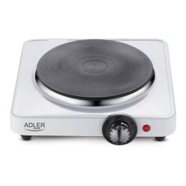 Adler Cocina Eléctrica 1 Quemador 1500W Blanca, Placa Ø185mm, Acero, 5 Niveles de Calor, 25 x 28 x 7 cm